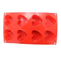 Molde de Silicona Ecológico de 8 Cavidades en Forma de Corazón - Herramienta Sostenible para Chocolate, Pastel, Gelatina y Pudín