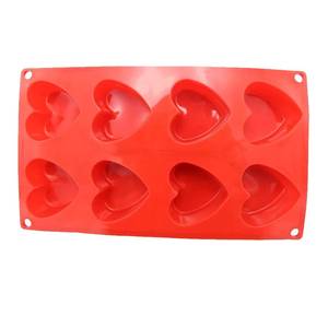 Eco-Friendly 8-Hole Heart Shaped <b>Silicone</b> Mold Sustainable <b>Tool</b> for Chocolate Cake Jelly Pudding More - Product Image 2