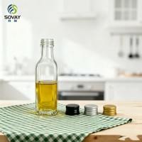 Bouteille en verre carrée et fine de 100 ml pour condiments, avec col fileté, idéale pour l'huile d'olive, l'huile végétale, approvisionnement en gros pour les revendeurs