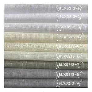 Simple Linen Look Transparent Sheer Curtain Fabric Voile