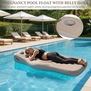 Almohada Inflable para <span class=keywords><strong>Embarazo</strong></span> con Aberturas Abdominales y para la <span class=keywords><strong>Cabeza</strong></span>, Colchón para Aliviar el <span class=keywords><strong>Dolor</strong></span> de Espalda y Cadera para Mujeres Embarazadas, Masaje Portátil de PVC - Product Image 5