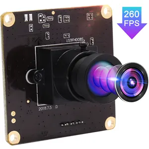 ELP Modul Kamera Usb Kecepatan Tinggi, 2MP OV4689 640*360 260FPS 1080P 60FPS dengan 100 Derajat Tanpa Lensa Distorsi untuk Pelacakan Objek
