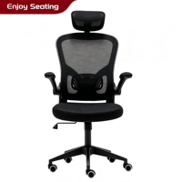 Chaise de bureau réglable à dossier haut chaise de bureau ergonomique en maille d'ordinateur pivotante avec soutien lombaire pour s'asseoir toute la journée