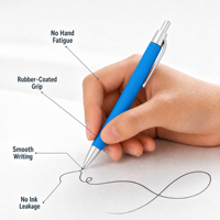 Stylo bille en plastique doux au toucher avec logo personnalisé, faible MOQ, encre noire 1,0 mm, impression UV, promotionnel BKS LY7165 14 cm, pour bureau et école