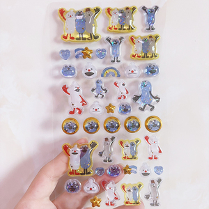 Factory Custom Design Sticker 3D Relief Cute Sticker High Quality Eco-friendly <b>PVC</b> Epoxy Sticker Cartoon Sticker - Product Image 4