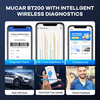 Mucar BT200 PRO Supports Full OBD2/EOBD test Bluetooth Car Diagnostic Tool Full Systems Diagnosis Lifetime Free for All Cars