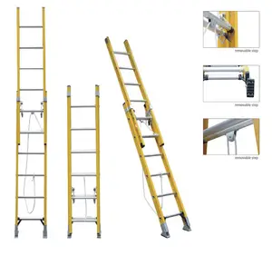 Ladder Ladder Extension Electricians Foldable Escaleras Fiberglass Ladder Double Sided Extension Ladder Bag Insulation PE China Folding Red