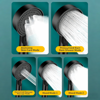 Douche à main pressurisée puissante, sans commande par application, installation facile, en plastique ABS, jet réglable, sans alimentation électrique