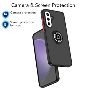 Étui de téléphone portable mat pour Samsung Galaxy A57 A37 A27 A17 A07 Housses Support d'anneau de support Anti-empreintes digitales Étuis de téléphone portable - Product Image 4