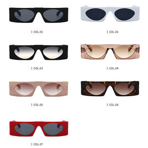 Superhot gafas 27437 Retro Vintage de plástico pequeña rectángulo 90 gafas de sol - Product Image 5