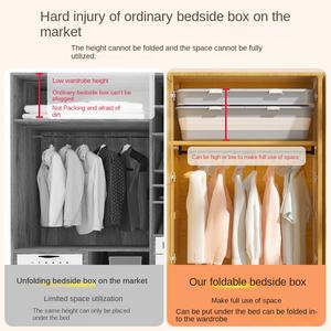 Venta al por mayor barato de gran capacidad de largo tamaño deslizante debajo de la cama caja de almacenamiento de ropa de plástico organizador de almacenamiento de cama - Product Image 3