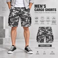Shorts cargo camouflage personnalisés OEM pour hommes, multi-poches, tactiques, décontractés, pour le travail, streetwear, bas de tenue d'été pour l'extérieur
