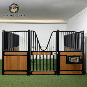 Pferdeausrüstung China-Lieferant Bambus-Holz Pferdestall-Systeme Einfache Installation Pferdebox-Frontpaneel mit Scharniertür - Product Image 4