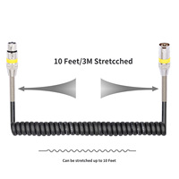 Câble à ressort XLR 3 broches OEM Microphone Balance DMX512 Signal lumineux de scène Ligne DMX Audio OFC PVC