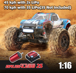 Hyper <span class=keywords><strong>Go</strong></span> 45A ESC Métallique Indépendant Sans Balais 45km/h Vitesse 16208 Voiture RC 1/<span class=keywords><strong>16</strong></span> Portée de Contrôle 80M Course Électrique Haute Vitesse - Product Image 2