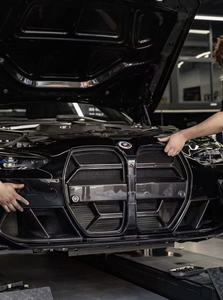 Kit carrosserie en fibre de carbone véritable, <span class=keywords><strong>calandre</strong></span> avant avec moustiquaire pour BMW G80 G81 M3 M4 G82 G83, style CSL - Product Image 5