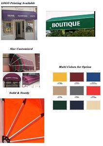 Auvent rétractable en aluminium pour porte, dôme hollandais, 6306120000, plastique 52x10mm, aluminium anodisé, <span class=keywords><strong>polyester</strong></span> <span class=keywords><strong>ou</strong></span> <span class=keywords><strong>acrylique</strong></span> - Product Image 5