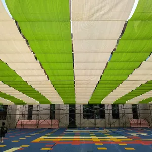 Voile <span class=keywords><strong>d</strong></span>'<span class=keywords><strong>ombrage</strong></span> rétractable beige pour cour de maison, hôtel, piscine – <span class=keywords><strong>Filet</strong></span> pare-soleil télescopique - Product Image 2