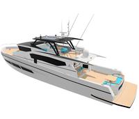 Yacht de luxe en fibre de verre de 78 pieds/23,98 m avec 2 moteurs in-bord de 725 CV pour la pêche en mer, les excursions, les croisières, les loisirs, la patrouille et le sport