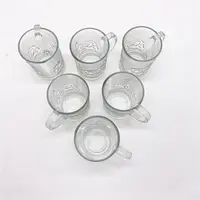 透明ローズカップ6個耐熱ガラス新着最新デザイン多目的ガラス