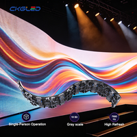 Écrans LED d'extérieur P3.91 P4.81, affichage LED flexible, mur vidéo circulaire, affichage LED flexible