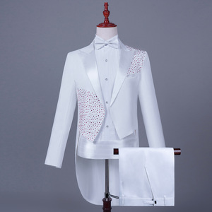 Costume de smoking noir pour homme avec strass, 2 pièces, costume de mariage formel pour le marié - Product Image 6