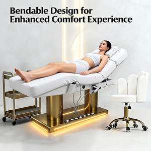 Table de massage chauffante de luxe <span class=keywords><strong>pour</strong></span> esthéticienne, lit professionnel <span class=keywords><strong>pour</strong></span> salon de SPA, table de massage électrique inclinable - Product Image 5