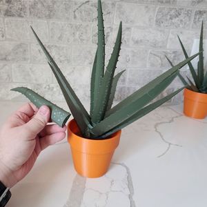 3D Printed Artificial Aloe Vera Pot <b>Pen</b> <b>Refill</b> Barbados Aloe - Product Image 3