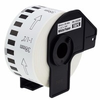 Échantillon GRATUIT : Rouleaux de papier blanc Orison pour recharge d'étiquettes continues, autocollants codes-barres DK22225, étanches pour imprimantes Brother, appareils photo et téléphones portables