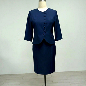 Robe de bureau élégante pour femmes, tenue décontractée, costume formel deux pièces à manches longues pour femmes - Product Image 1