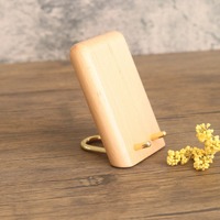 Qakai Haute Qualité Hêtre En Bois Calendrier trophée Base Photo Base support de carte à collectionner Menu En Bois Titulaire de la Carte base en bois pour téléphone