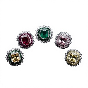 Anillo de Latón de Primera Calidad con Baño de Plata y Circonita para Mujer, Ideal para Bodas y Fiestas - Product Image 2