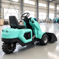 Mini-Dieselmotor-Dreirad-Kompaktlader im europäischen Stil mit Frontlader, breiten Reifen, neu, für unwegsames Gelände, hohe Motorleistung, 500 kg Traglast