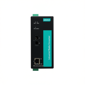 Convertisseur de média Ethernet vers fibre optique industriel Moxa PTC-101-M-ST-HV, alimentation CC 5V, origine Taïwan - Product Image 2