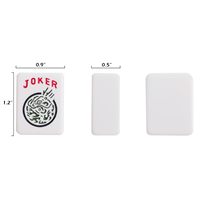 Jeu de Mahjong Américain Professionnel 166 Tuiles Blanches Premium avec Sac de Transport Bleu, Supports et Poussoirs – Kit Complet
