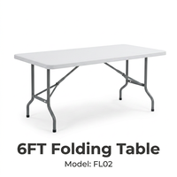 Vente directe usine – Table pliante moderne et minimaliste en plastique, banc long en PEHD moulé par soufflage, mobilier d'extérieur pour la rue