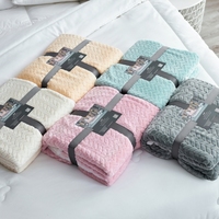 Plaid en flanelle jacquard de luxe, sherpa 100% polyester, 480 GSM, super doux, personnalisable, pour lit, canapé, fauteuil, toutes saisons