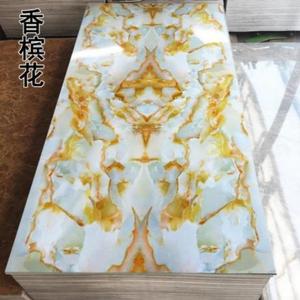China Venta caliente estilo moderno impermeable Interior PVC UV hoja de mármol - Product Image 1