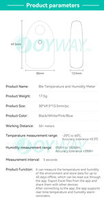 Termómetro higrómetro impermeable BT Monitor de temperatura de habitación interior Termómetro de invernadero con alertas de notificación de aplicación remota - Product Image 6