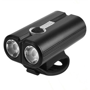Lampe avant de vélo en alliage d'aluminium LED rechargeable par USB IPX4 étanche 4 modes noir - Product Image 1