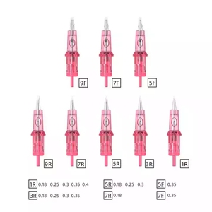 XNET <strong>Pink</strong> Permanent Makeup Eyebrows Eyeliner Lips Microblading RL F SMP P M U Cartridge Tattoo <strong>Needles</strong> - Product Image 2