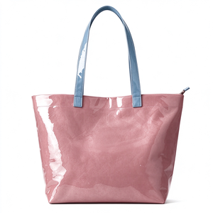 Bolso de Mano Grande Tipo Hobo para Viajes y Compras, Bolso de Hombro Impermeable de PVC, Bolso de Playa de Papel Kraft, Bolsos Tote de Plástico PVC Transparente Tyvek - Product Image 3