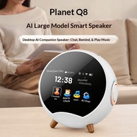Q8 KI-Smart-Lautsprecher mit Touchscreen, BT-Audio, Desktop-Wecker, Musikplayer, Studentenbegleiter, Heim-Audio-Player
