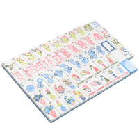 Tuiles de Mahjong Brodées à Motifs Floraux et d'Oiseaux, Art du Point de Croix, Ensemble de Mahjong Américain en Acrylique, Logo Personnalisé OEM