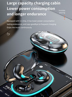 Écouteurs intra-auriculaires sans fil TWS X55 à faible latence 2023, mini écouteurs de sommeil invisibles pour le sport avec étui de chargement
