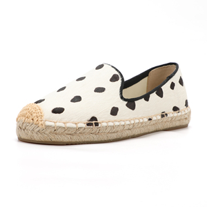 Espadrilles plates décontractées pour filles, motif pois blancs et noirs, printemps-été, confortables, respirantes, antidérapantes, en <span class=keywords><strong>crin</strong></span> de cheval - Product Image 4