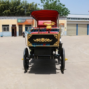New Cars Black with Red Seats Sightseeing Electric Horse Carriage for Sale Tourism Carriage Customizable Special Transportation - Product Image 5
