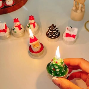 Christmas <b>Candles</b> Santa Claus Scented <b>Candles</b> Tea Lights Christmas Tree Pine Cone Snowflake <b>Candles</b> <b>Gifts</b> for Christmas Party - Product Image 2