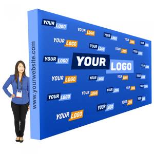 Stan pasang kain portabel kustom untuk tampilan dinding pameran dagang Stan spanduk kustom untuk garmen periklanan dalam promosi - Product Image 1