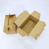 Boîte de papier kraft de poulet frites jetables à impression personnalisée de conception propre directe d'usine pour conteneur de restauration rapide